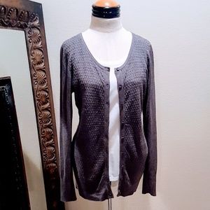 Seriously comfy stretch woven cardigan! 💕